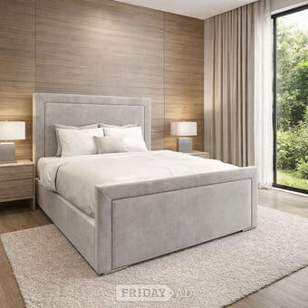 Decent plain Double bed with Mattress