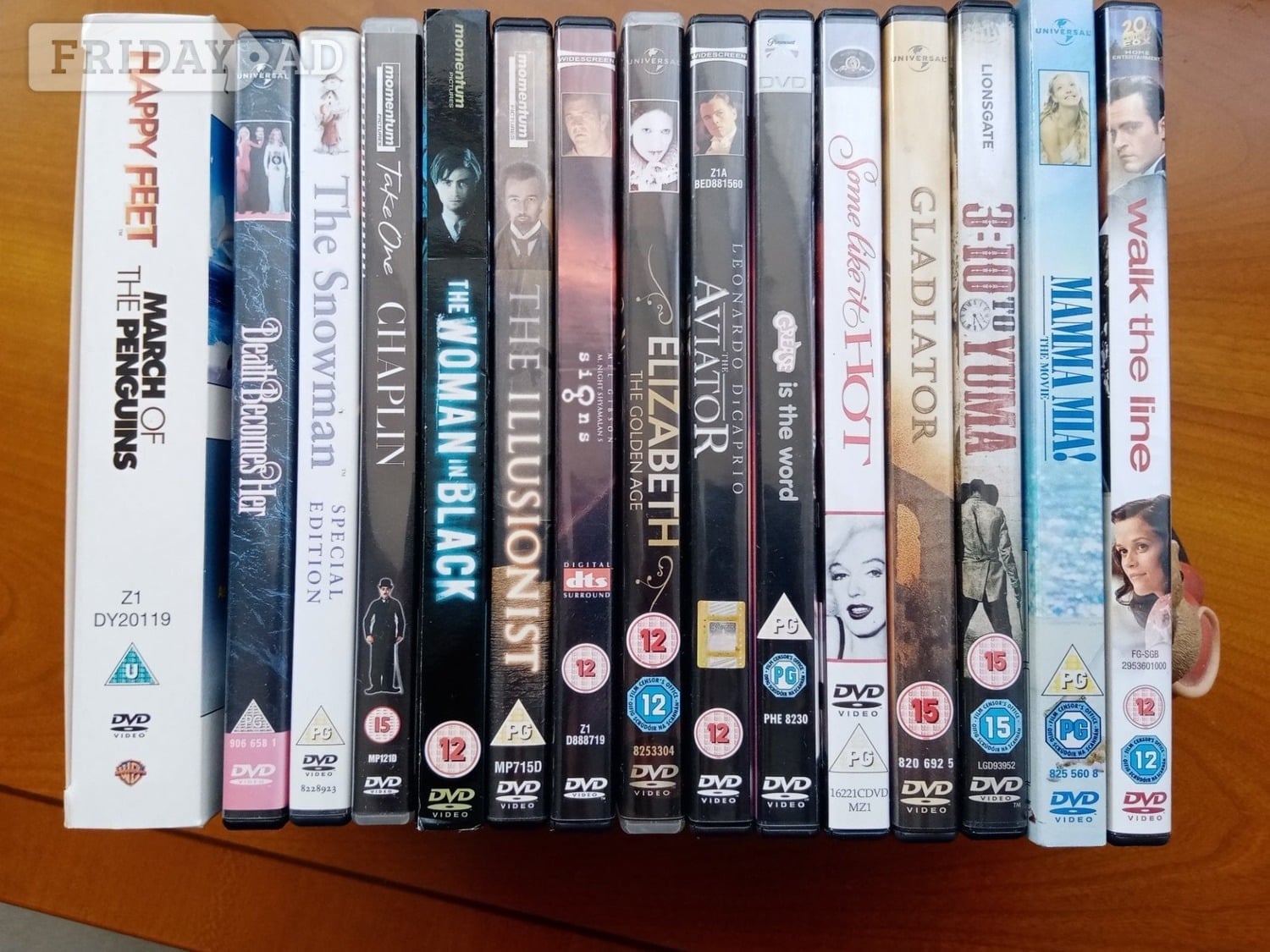 Peacehaven A Variety of 15 Classic Dvd's, used but in As New Condition. 