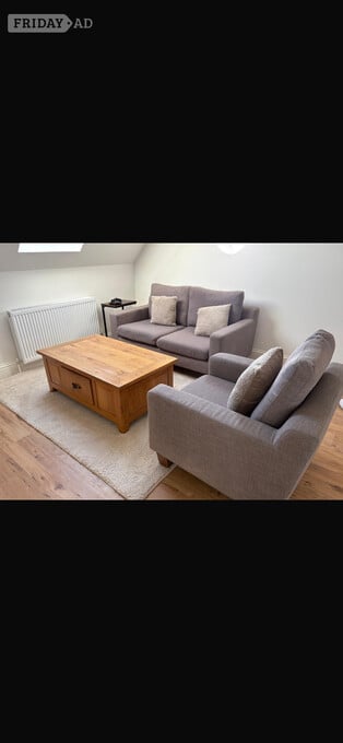 Grey sofa and armchair for sale 