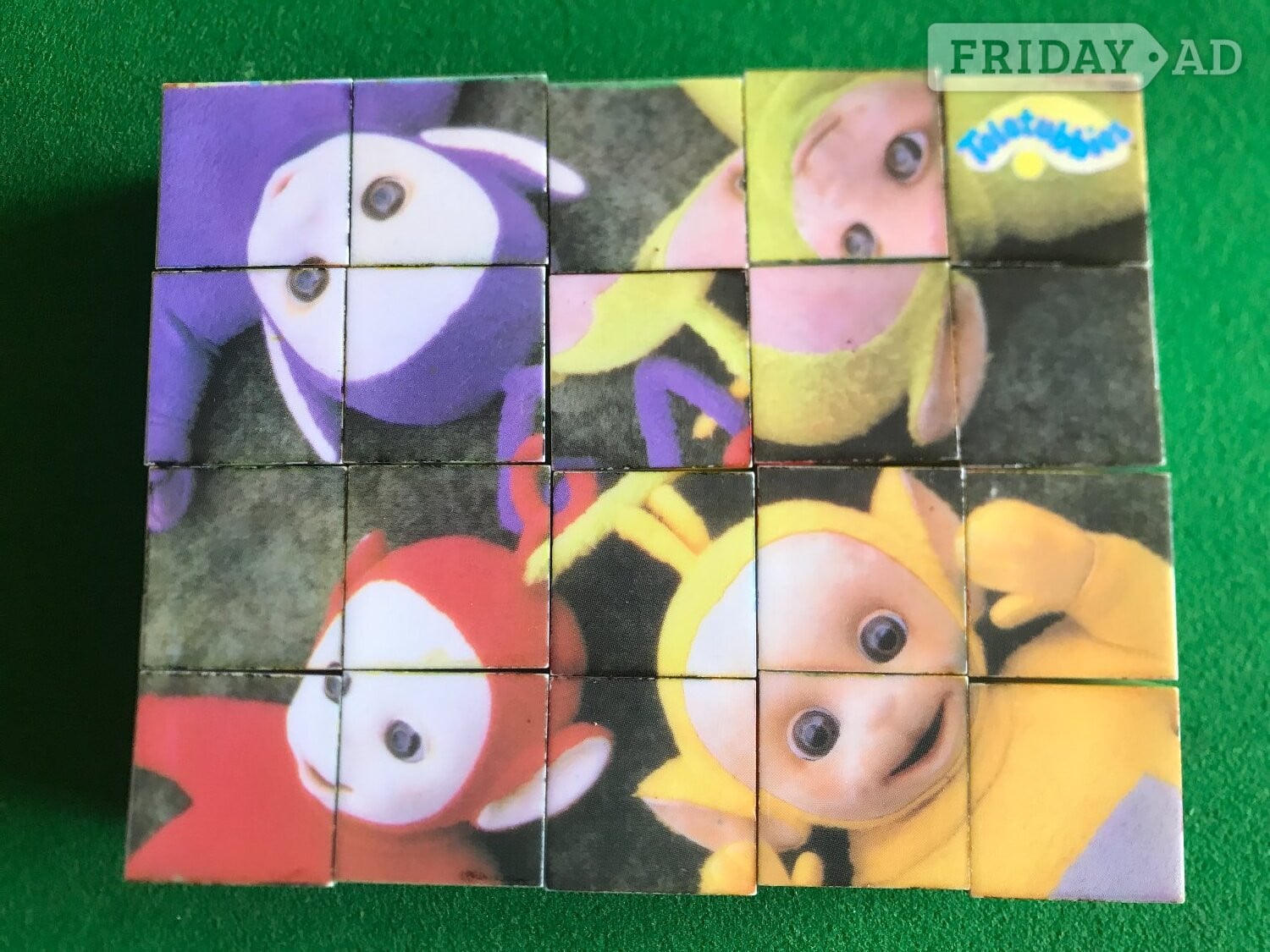 Rare, Vintage Teletubbies Picture Cube Blocks Puzzle