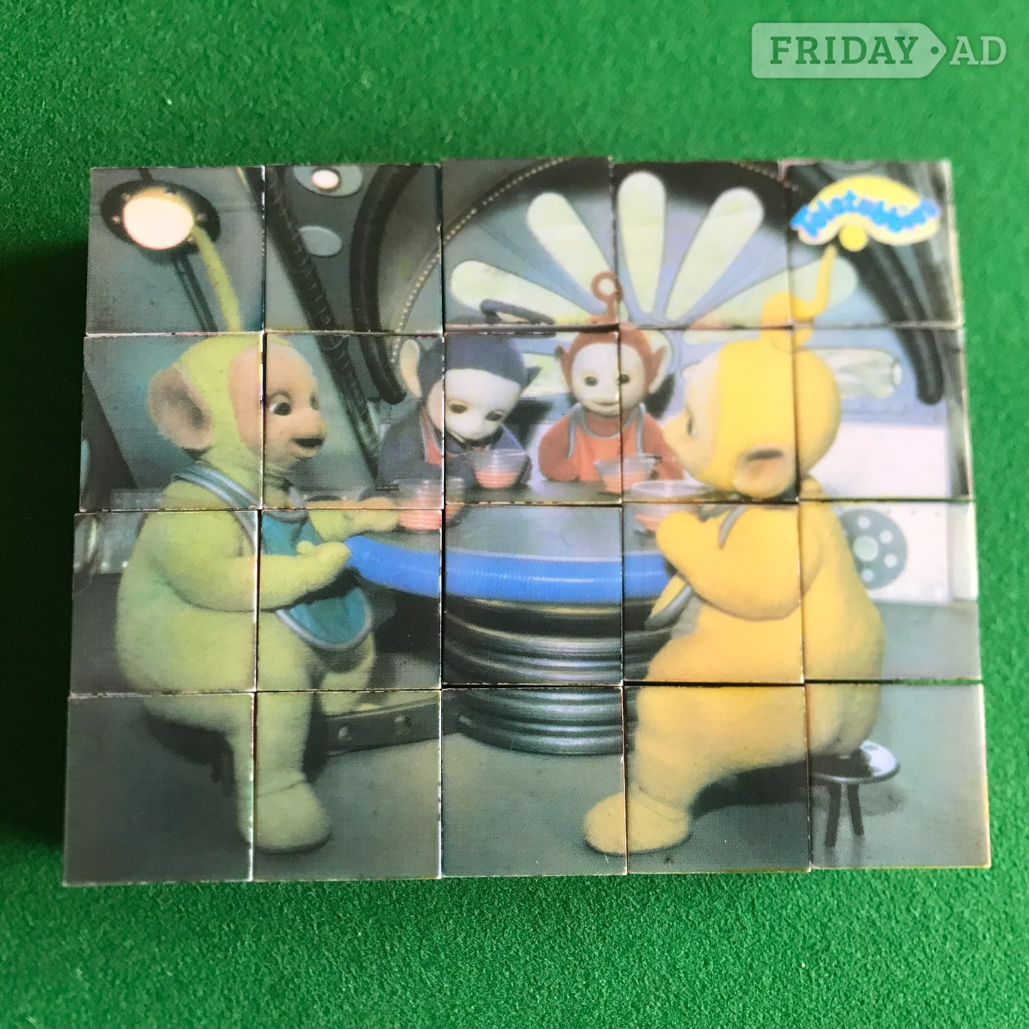 Worthing Rare, Vintage Teletubbies Picture Cube Blocks Puzzle