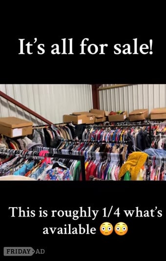 100 tonnes vintage and preloved clothing and accessories 