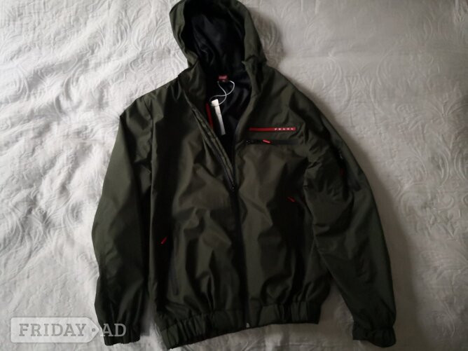 Prada Hooded Bomber Style Outdoor Casual Jacket. 
