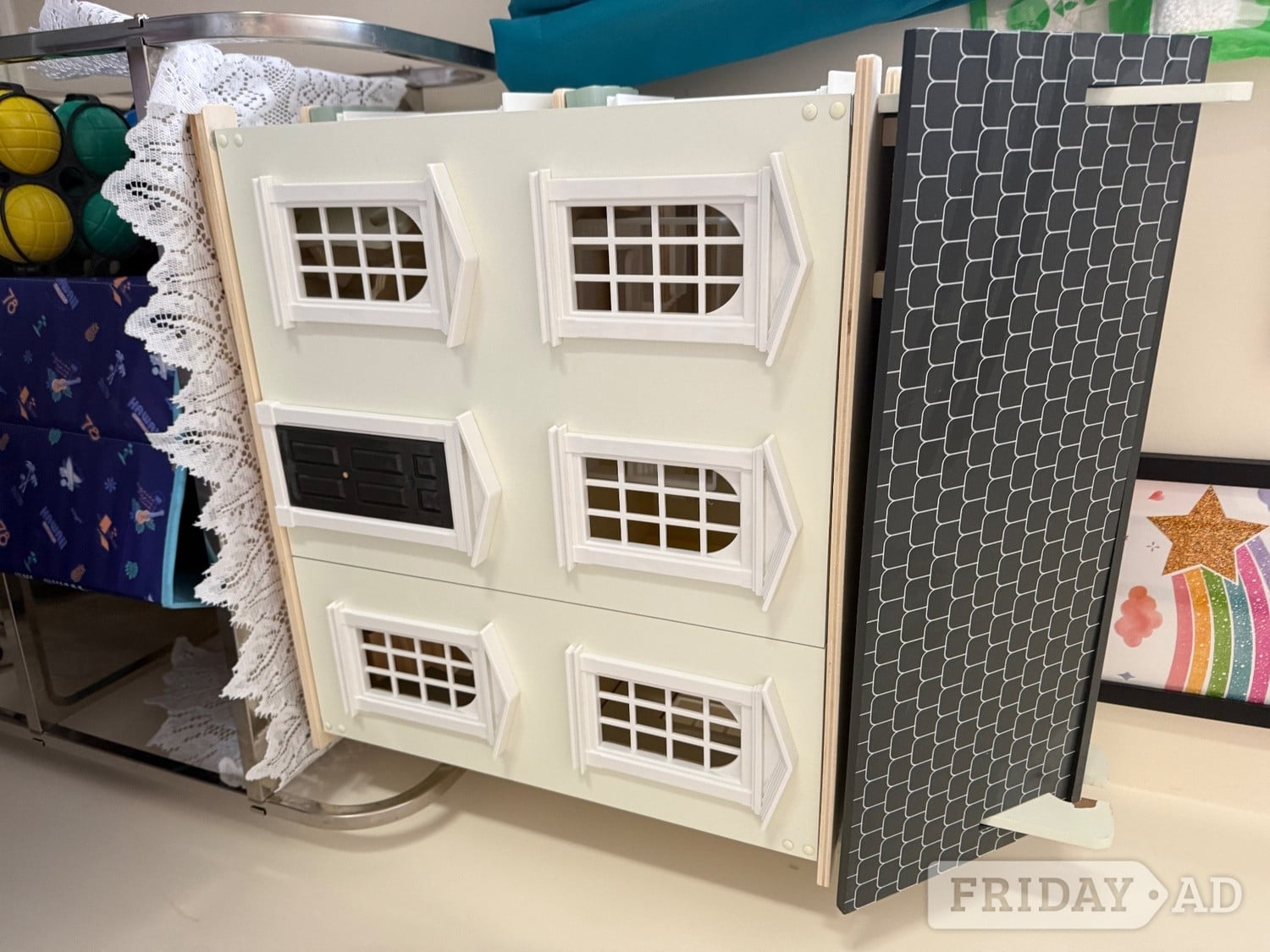 Dolls house with some furniture 