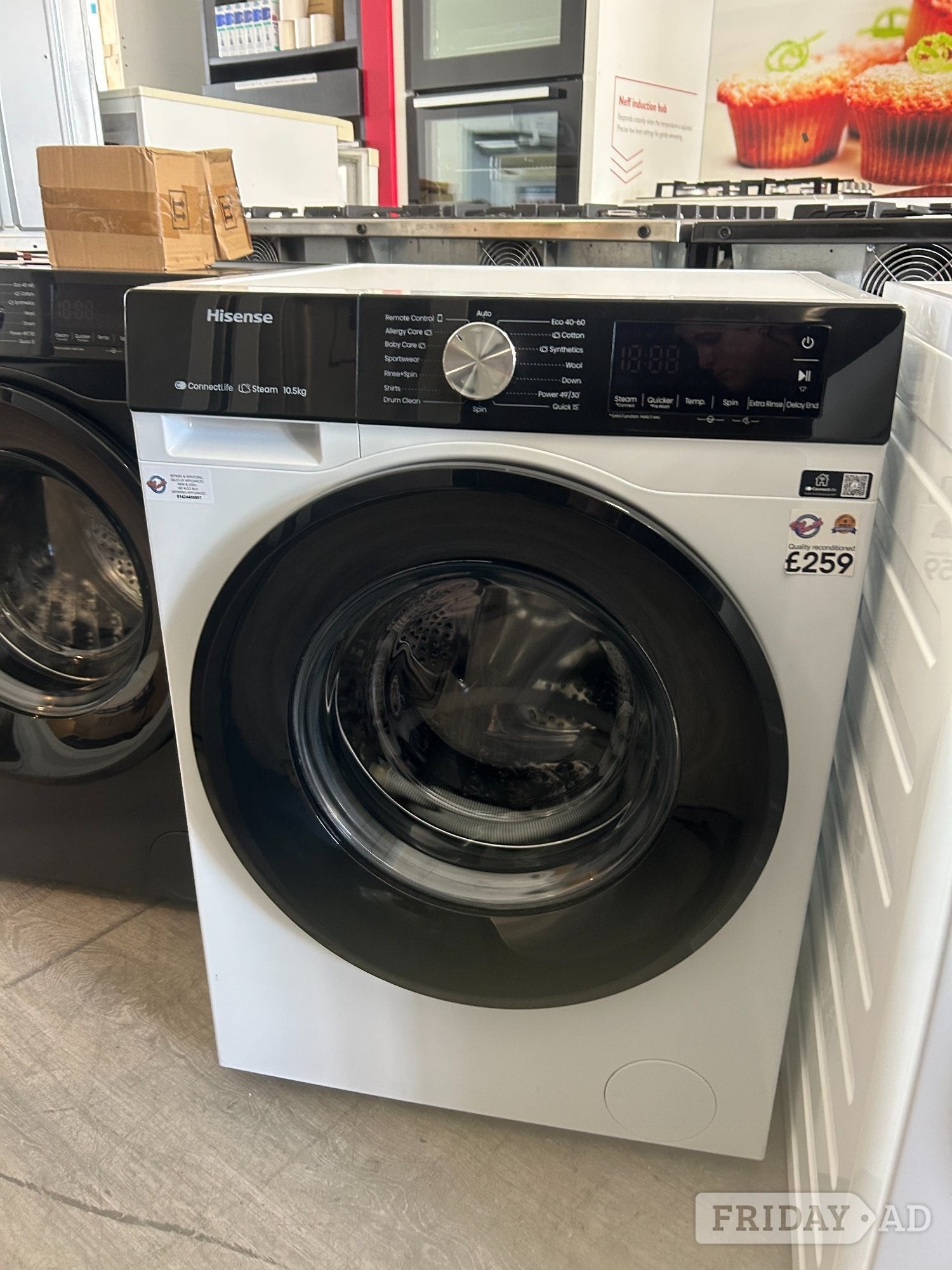 HISENSE 10.5KG WASHING MACHINE in St. Leonards-On-Sea