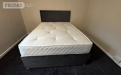 King size apollo mattress with divan base 2 drawers & headboard 