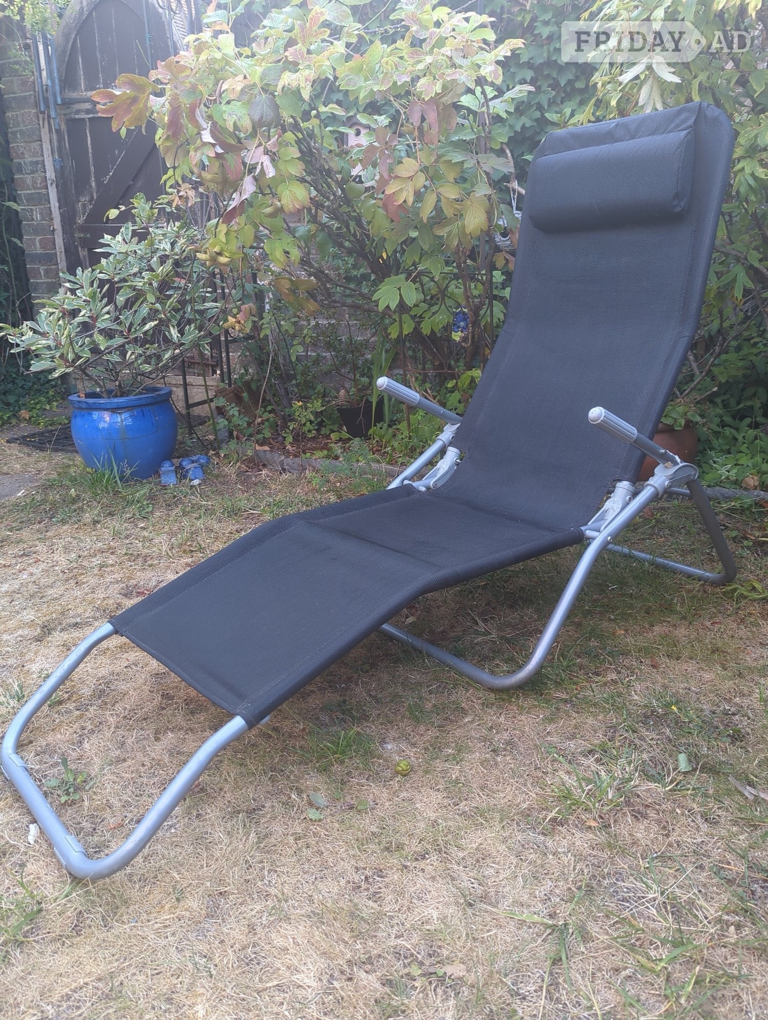 Reclining garden chair/ sun lounger   in Worthing