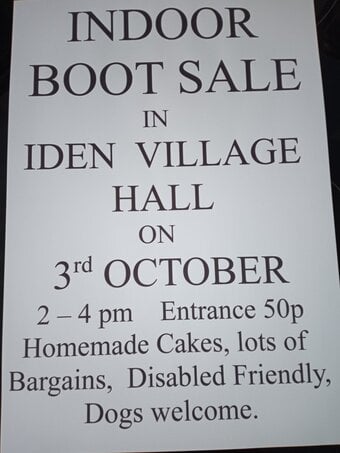 Indoor Boot sale 
