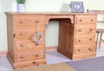 UK Delivery - Beautifully Made Solid Pine Writing Desk Waxed 100%
