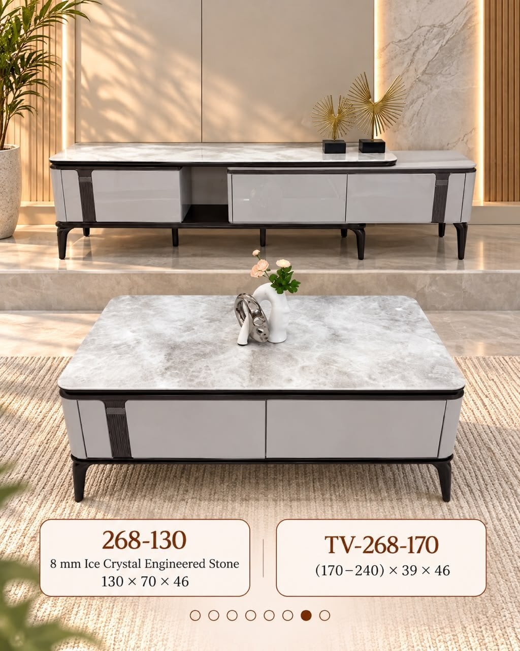 Table stand and coffee table 