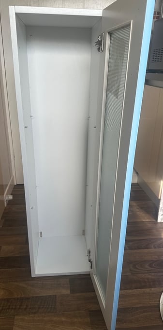 109cm tall unit: 33cm wide, 34cm deep