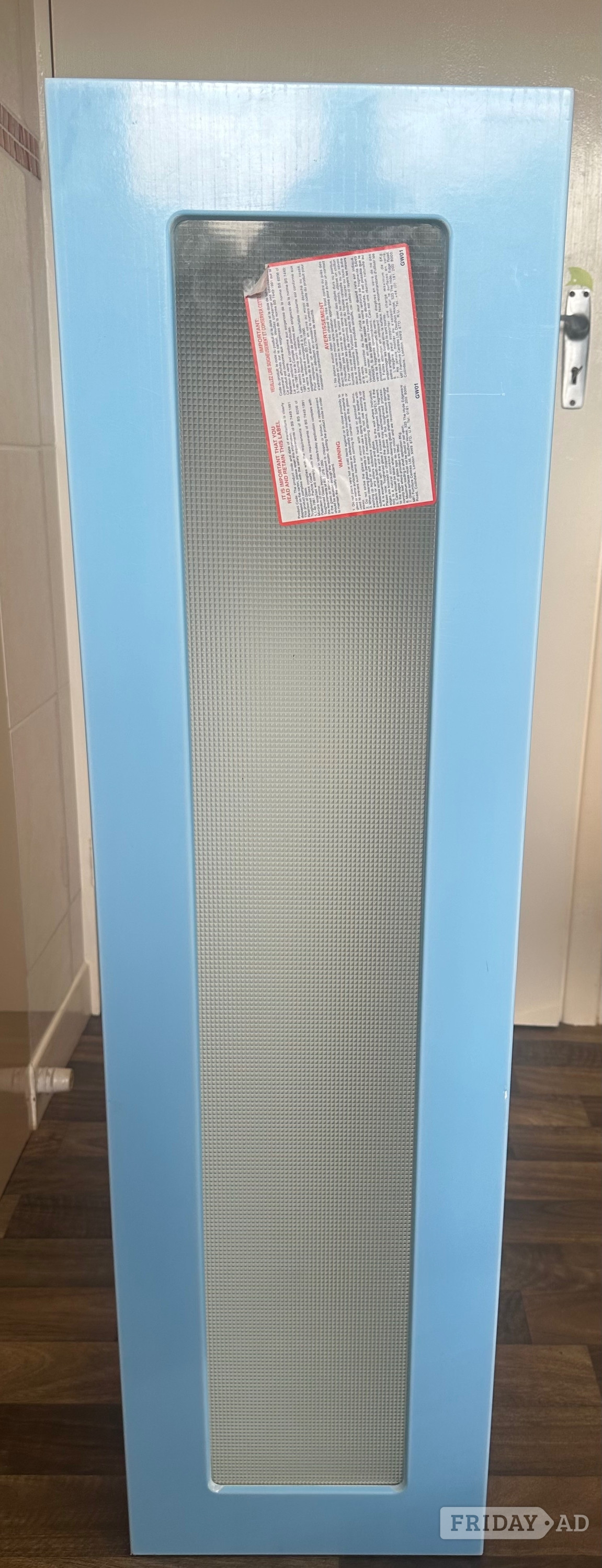 109cm tall unit: 33cm wide, 34cm deep