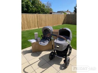 mamas and papas grey twirl ocarro pram pushchair travel system