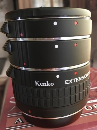 Photographic extension tubes & polarising filter
