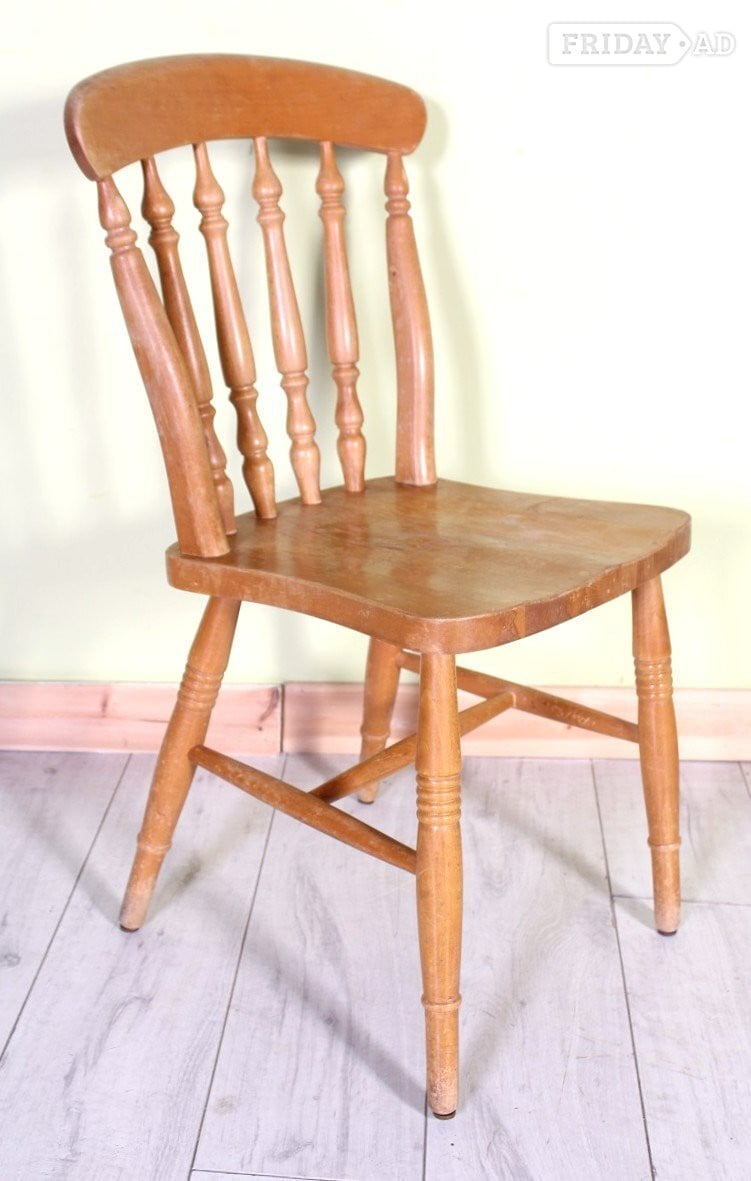 Delivery Options - 4 Solid Beech Rustic Farmhouse Chairs