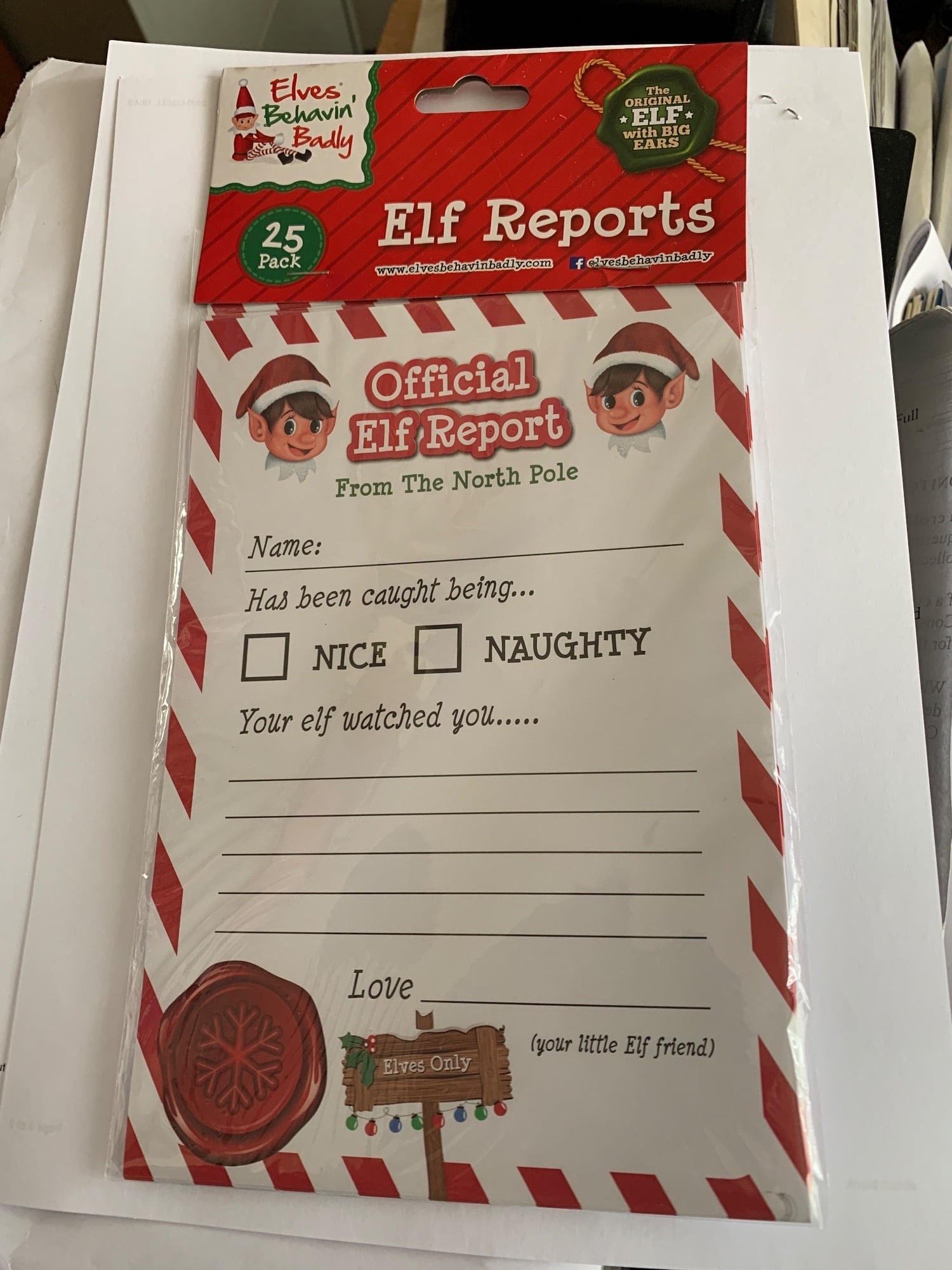 Official Elf Reports 25 Pack