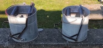 2 Kentucky Mop Buckets, 2 Poles & 15 New Mop Heads