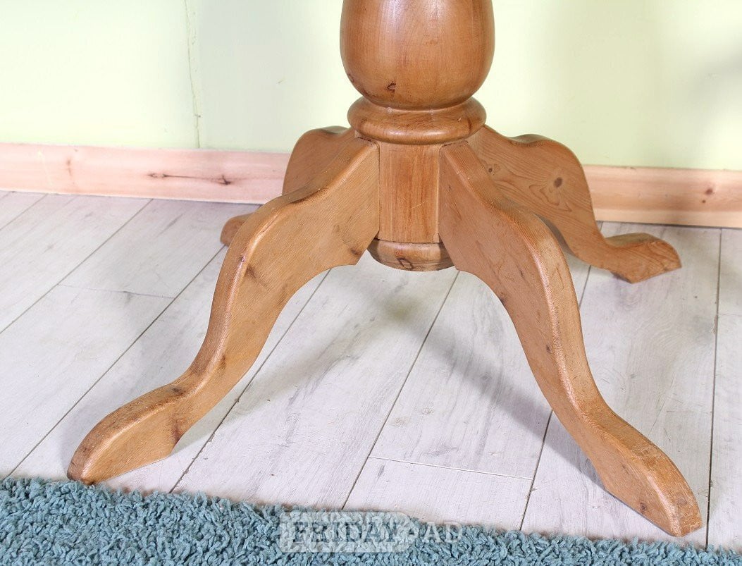 UK Delivery - Old Very Rustic Farmhouse Pine Pedestal  Table - Furniture