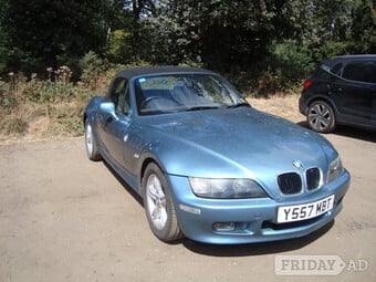 BMW Z3 Convertible 2001 87k  Metallic Blue Black interior F.S.H