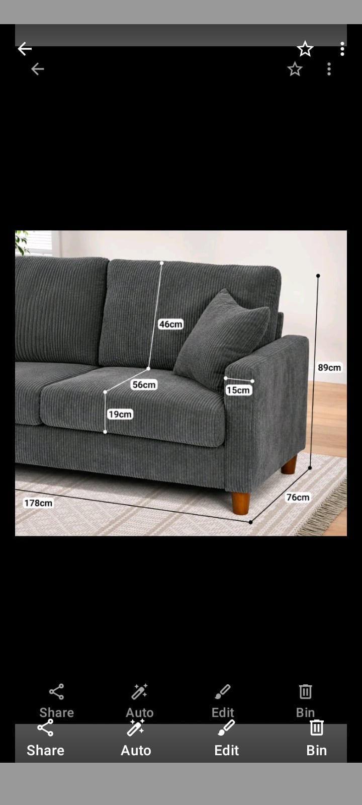 2 seater sofa grey brand new 
