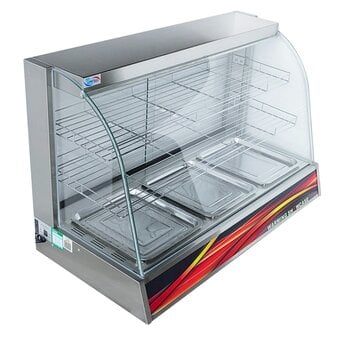 Commercial Stainless Steel Heated Food Display Cabinet Countertop