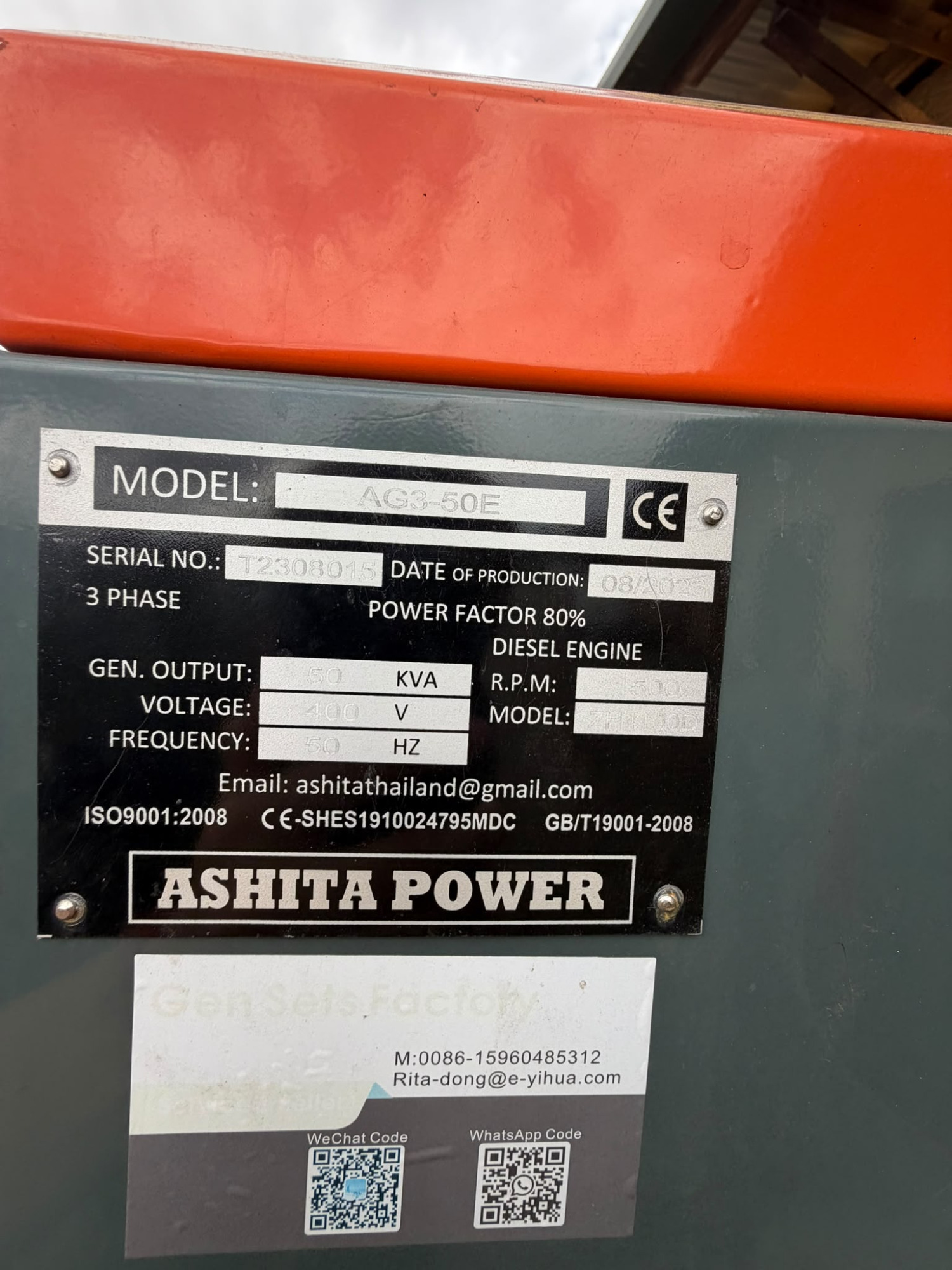 Ashita 50E Generator 