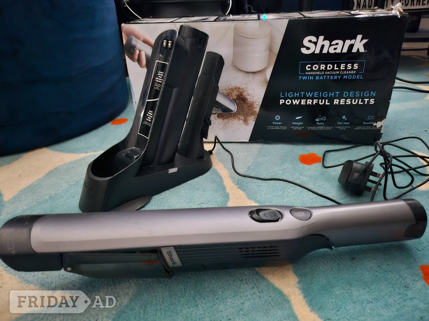 Shark Handheld vacuum cleaner. TWIN BATTERY MODEL