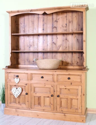 UK Delivery - Large Second-Hand Farmhouse Pine Welsh Dresser