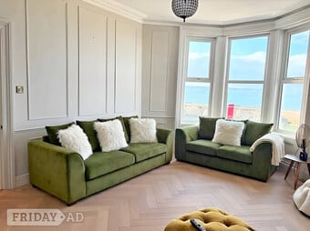 Olive Green Plush Velvet 2+3 Seater Sofa