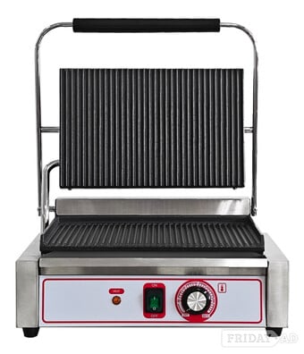 ELECTRIC COMMERCIAL PANINI GRILL SANDWICH MAKER FULL GROVED
