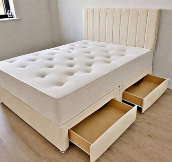 Divan Double Bed With mattress & drawers storage for sale  