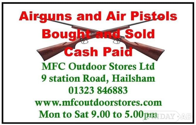Sale, service and repair of Air guns, Spring, Gas and Pneumatic in Eastbourne