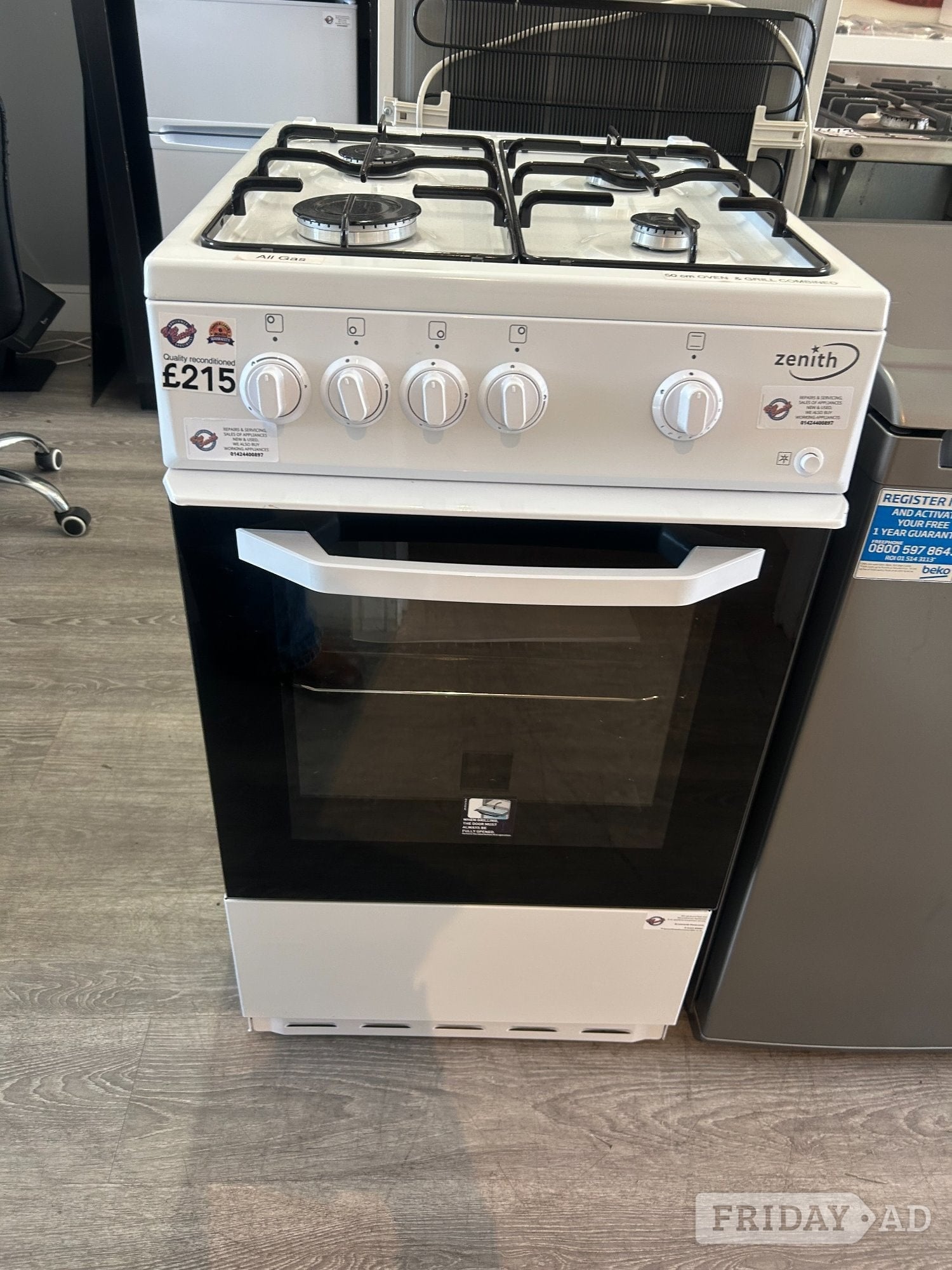 ZENITH SINGLE GAS COOKER in St. Leonards-On-Sea