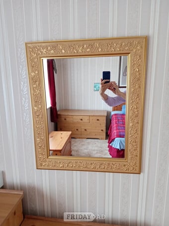 Stunning Ornate Immaculate Heavy Gold Effect Rectangular Mirror 
