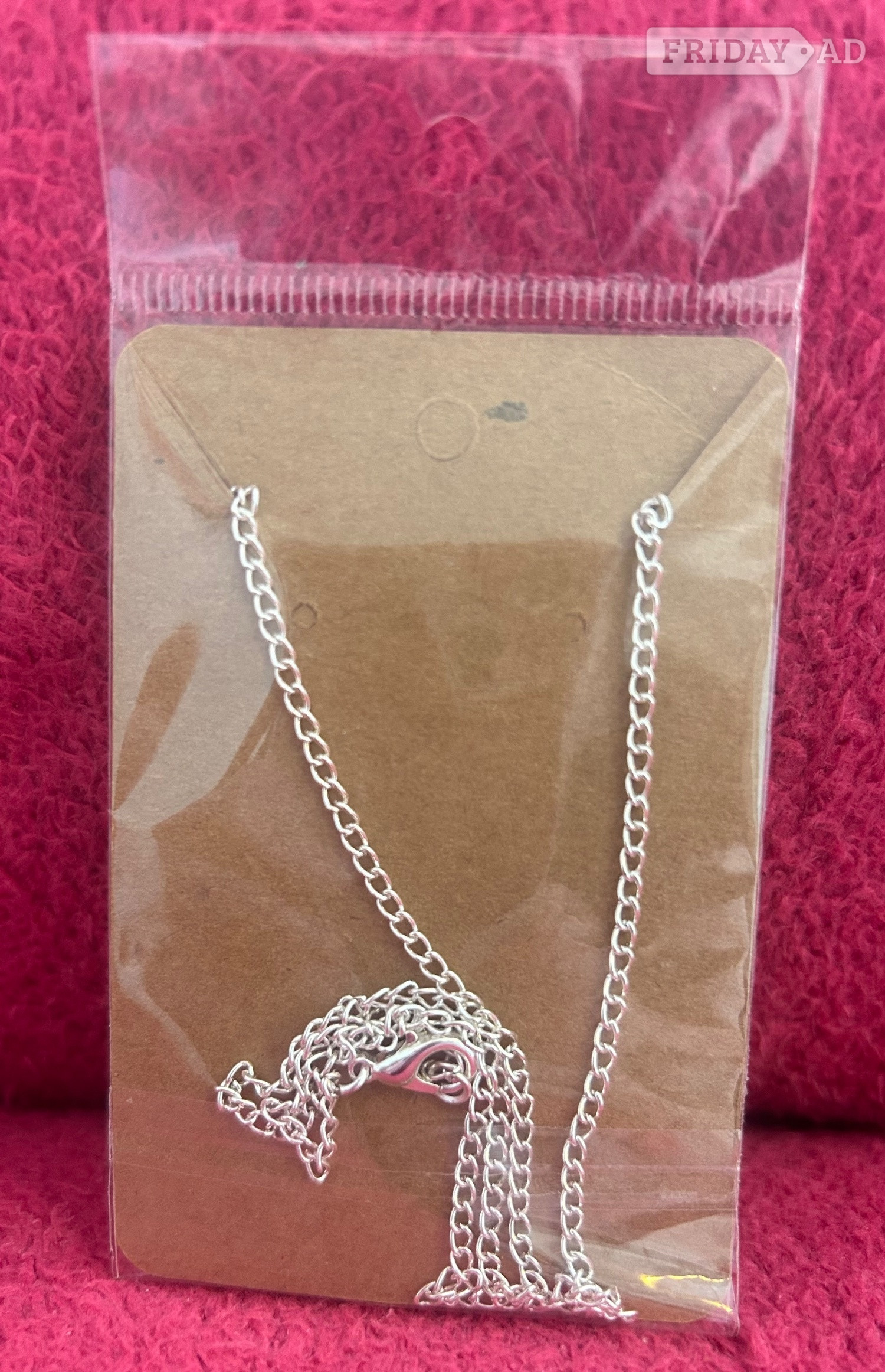Handmade pink/silver resin pendant unchain - Clothing, Footwear & Accessories in Peterborough