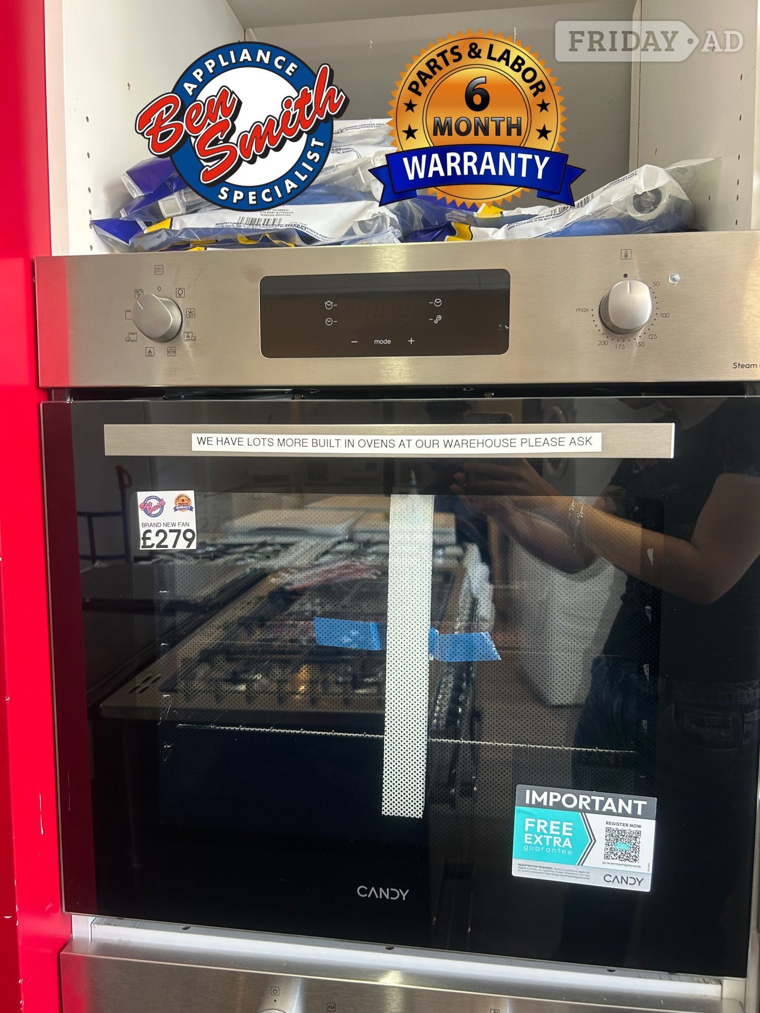 BRAND NEW CANDY ELECTRIC BUILT IN OVEN in St. Leonards-On-Sea