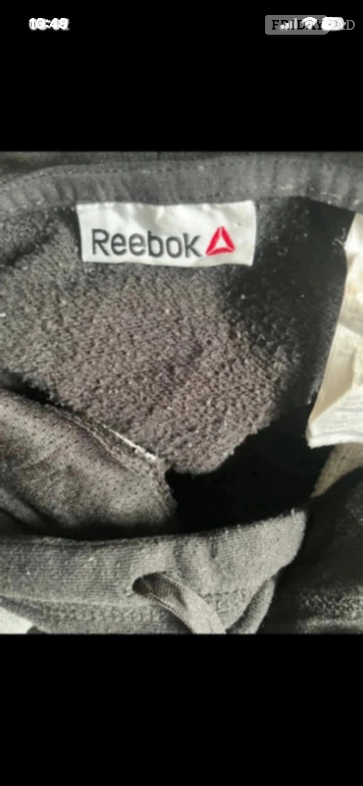Men's Vintage Reebok black/grey Hoodie in size medium - Clothing, Footwear & Accessories in Stourport-On-Severn