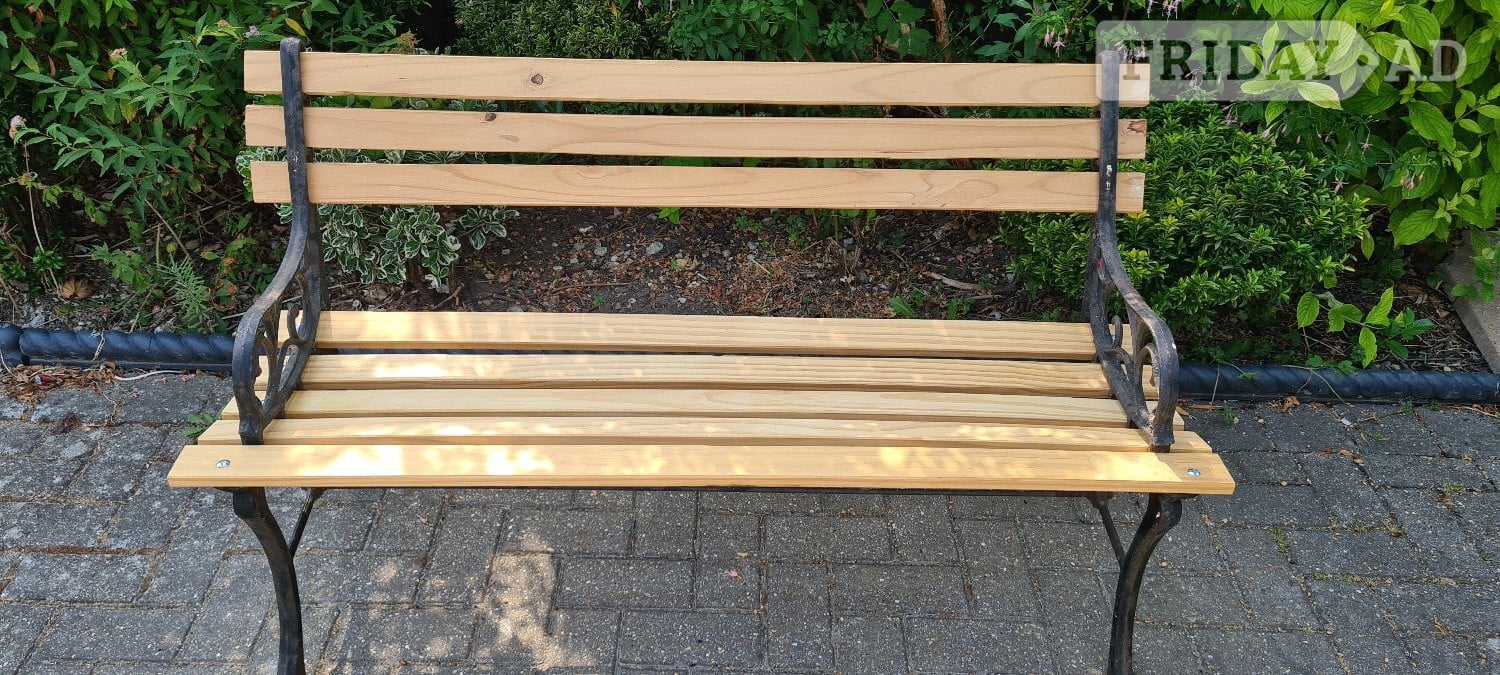 Garden Patio Bench – Wood and Metal, - DELIVERY AVAILABLE in Brighton