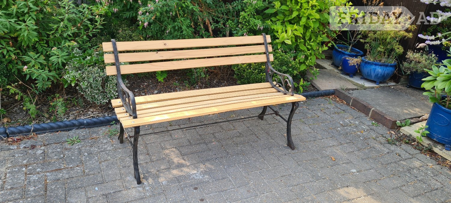 Garden Patio Bench – Wood and Metal, - DELIVERY AVAILABLE - Garden in Brighton