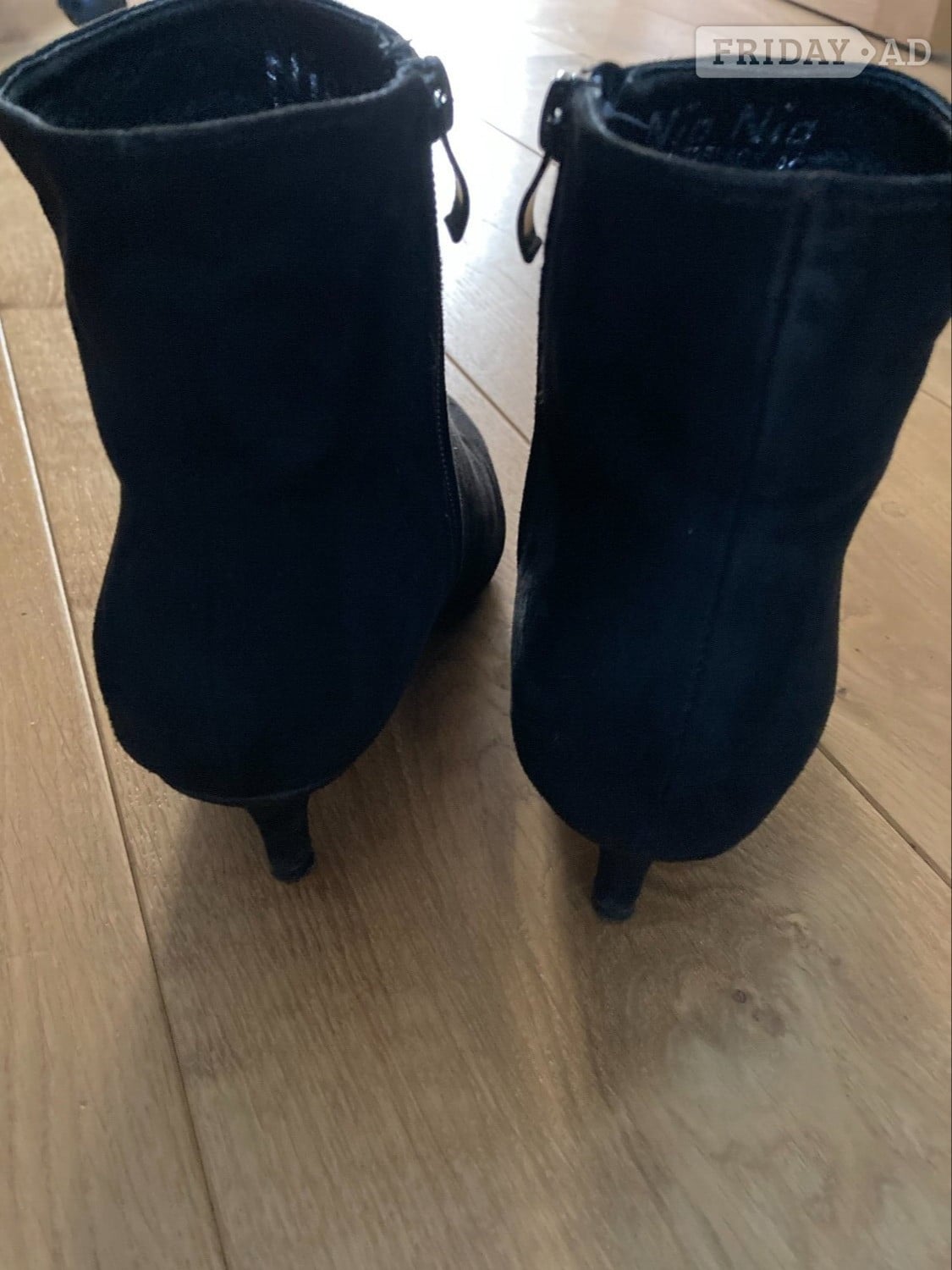 Nio Nio Black Suede Ankle Boots - Size: UK 4/EU 37