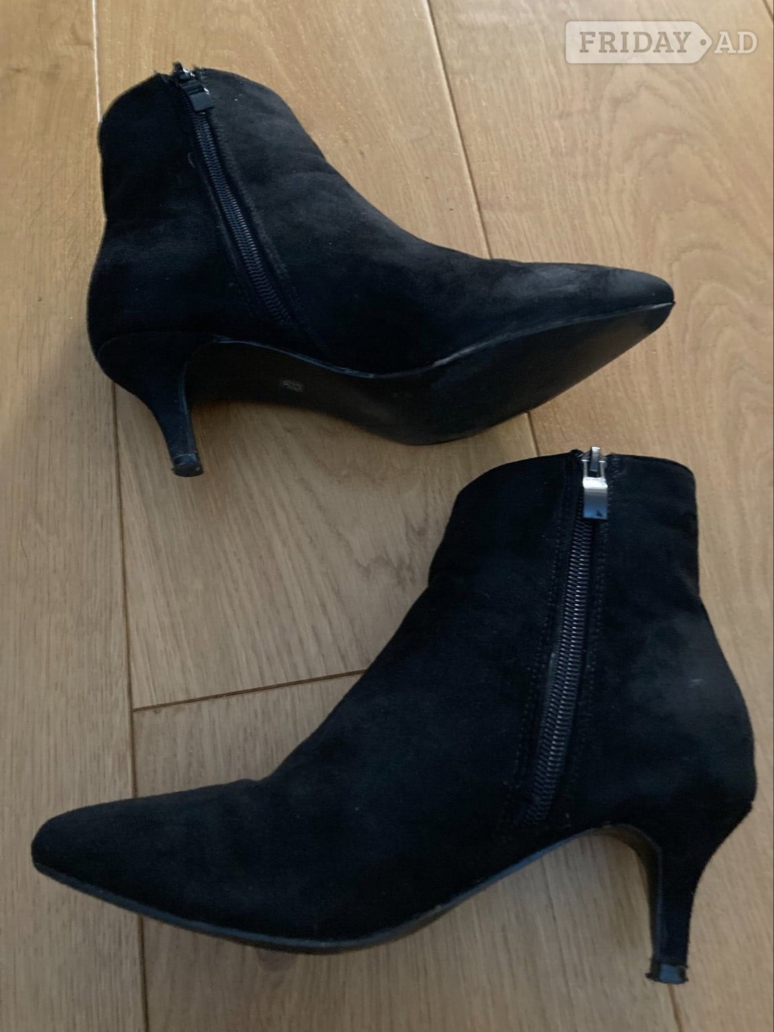 Crawley Nio Nio Black Suede Ankle Boots - Size: UK 4/EU 37