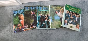 A complete set of European Tour Yearbooks from 1990 to 2004