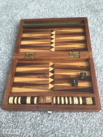 Backgammon wooden game