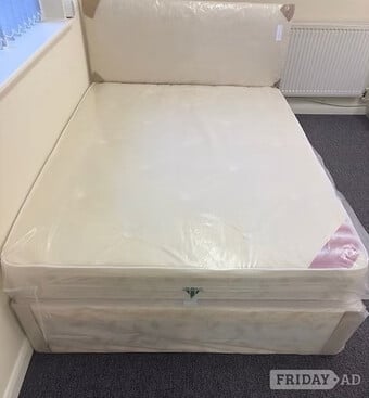 4 FOOT WINCHESTER 7 INCH LIGHTLY QUILTED MATTRESS AND CREAM HB