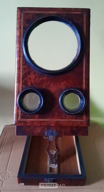 Stereoscope Graphoscope With Magnifying Lens & Twin Lenses French
