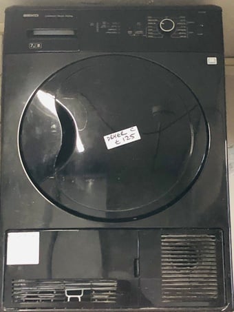 Black Beko 7kg load condenser tumble dryer works perfectly 