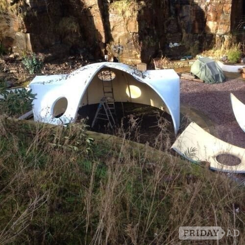 Luxury Prefabricated Igloo Dome Hut Building | Executive Modular Tiny House | VIP Portable Prefab Leisure Home | UK River Bothy Pod | Similar To The Iconic Futuro (UFO) Space Cabin Design | Glamping | Camping | Marina | Mooring | Sports | Leisure. in London