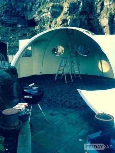 Luxury Prefabricated Igloo Dome Hut Building | Executive Modular Tiny House | VIP Portable Prefab Leisure Home | UK River Bothy Pod | Similar To The Iconic Futuro (UFO) Space Cabin Design | Glamping | Camping | Marina | Mooring | Sports | Leisure.
