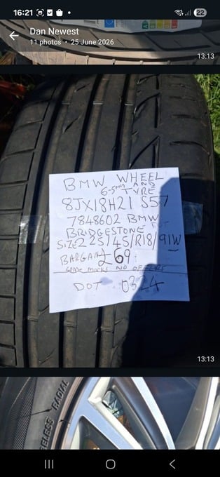 BMW wheel with tyre.