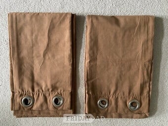 NEXT brown FX suede curtains 53 inches x 90 inches 135 cms x 229 